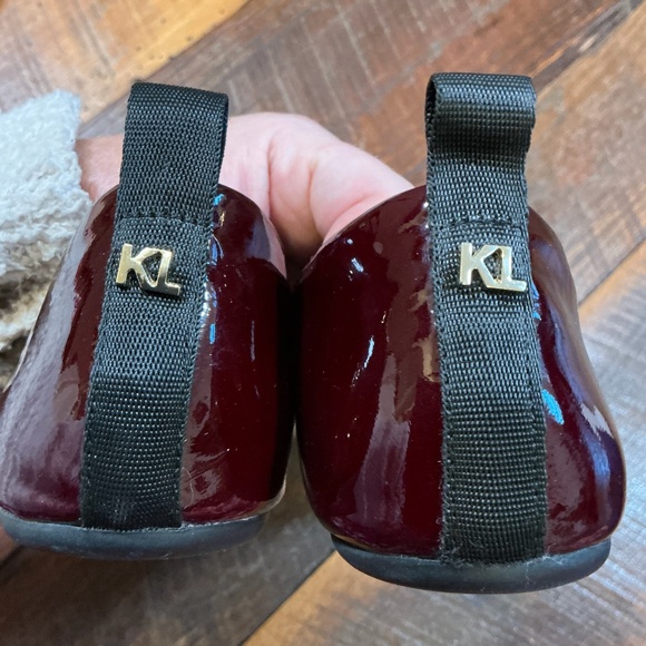 Karl Lagerfeld Paris Women’s Burgundy Patent Leather Ballet Flats Size 7.5 – KL - Picture 6 of 8